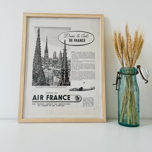 AIR FRANCE - Affiche Vintage Originale - L'illustration (1843-1944) (Copie) (Copie)