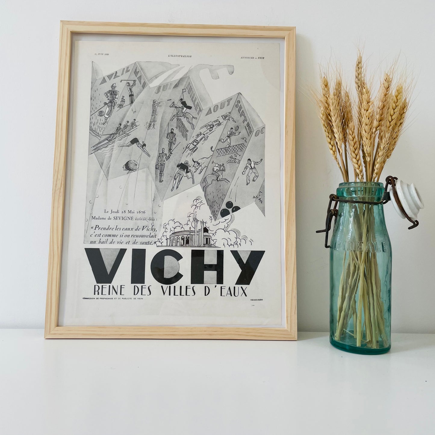 VICHY - Affiche Vintage Originale - L'illustration (1843-1944)